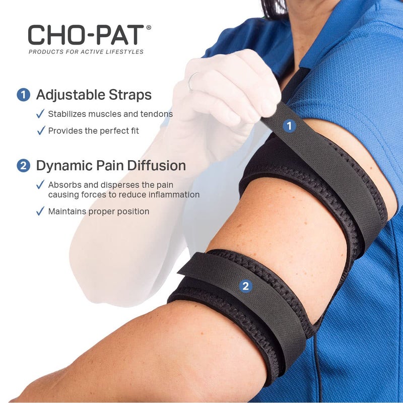 Cho-Pat Bicep/Tricep Cuff  Compression Brace for Bicep/Tricep Tendonitis  Weight Lifting Strains  and Inflammation  Large  Made in the USA - Image 3